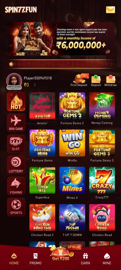 Spin77 Game APP